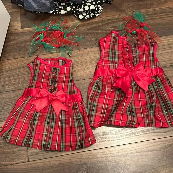 simply dog christmas dress Simply Dog, Red & White Christmas, Bows, Candy Cane Skirt Puppy/Dog Dress, Small